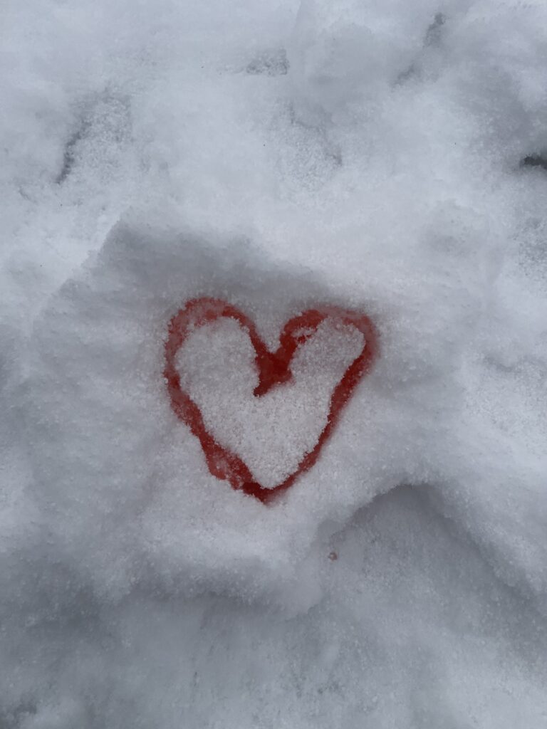 snow day activities: paint snow