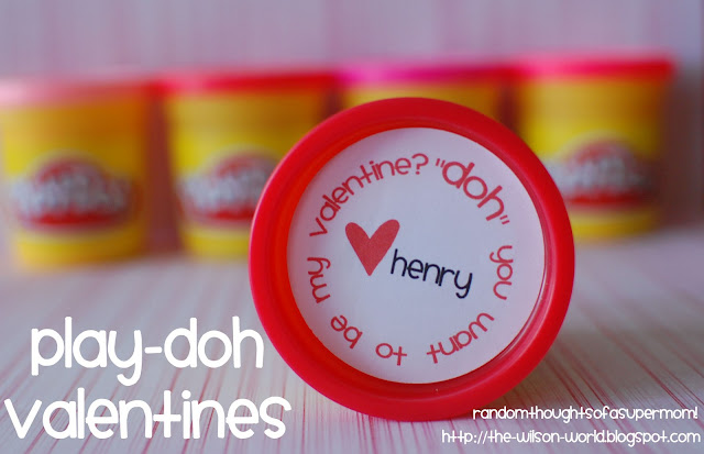 Valentine's Day Card with play dough