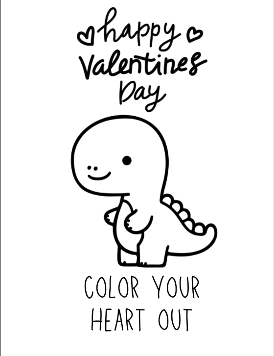 Coloring Valentine's Day Card