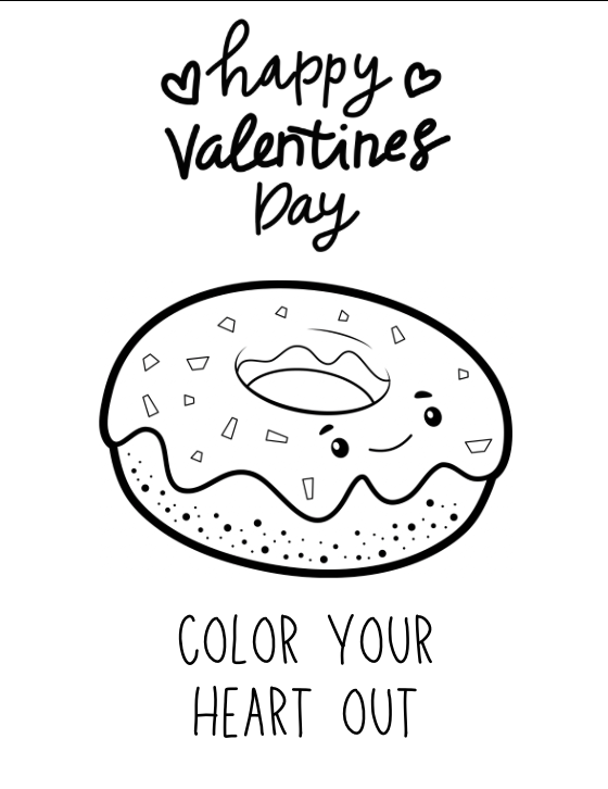 Coloring Valentine's Day Card