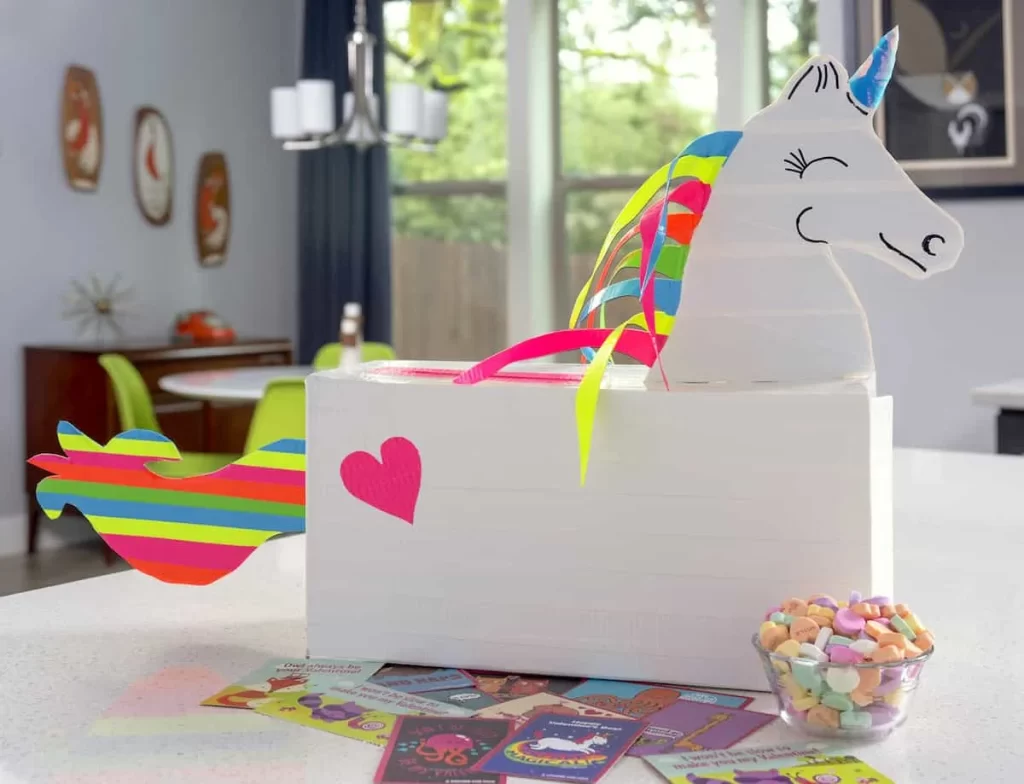 Unicorn Valentine's Day Mailbox