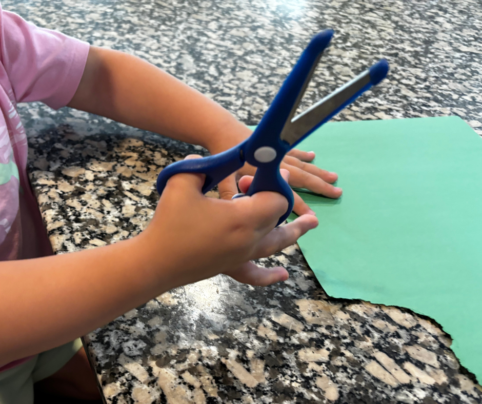 Cutting fine motor skills activity