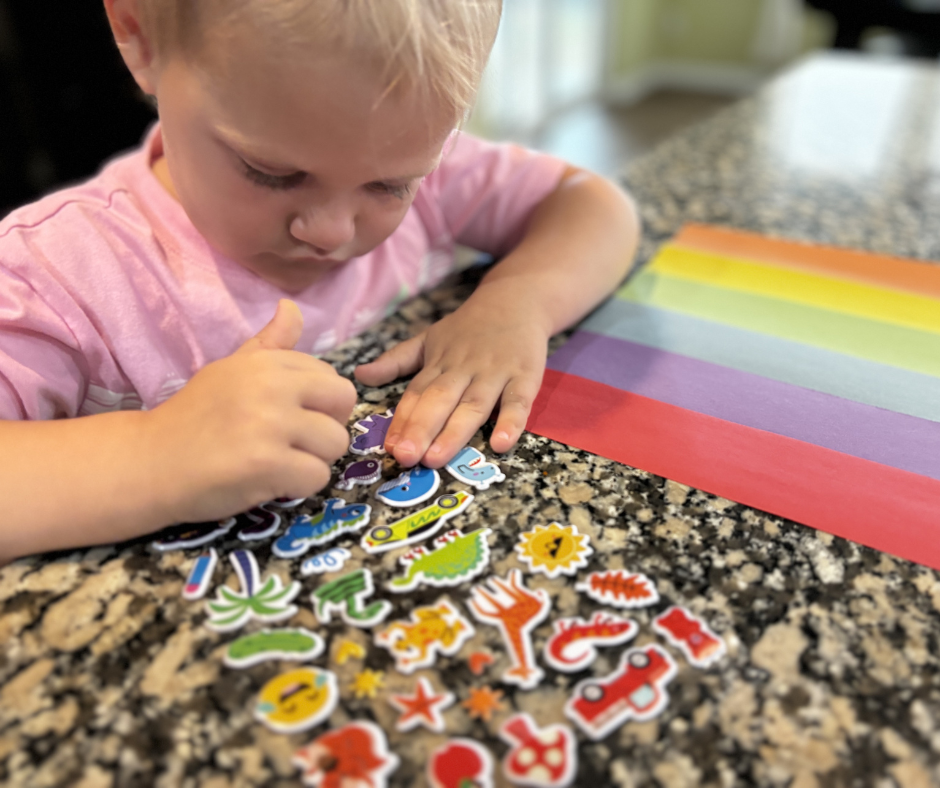 Sticker fine motor skills activity